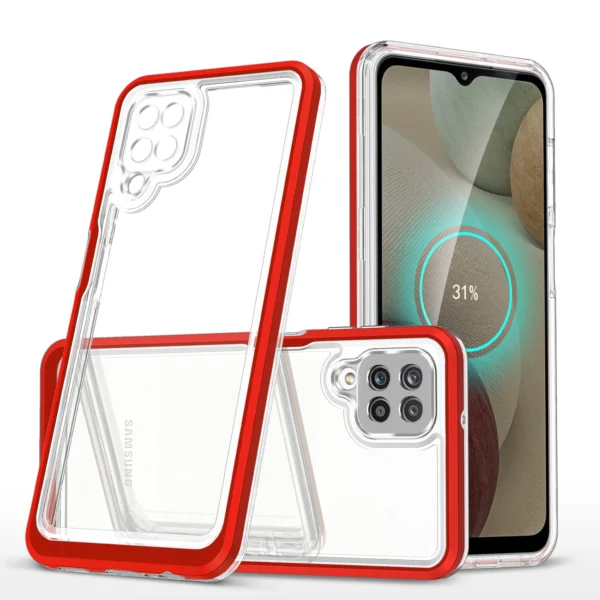Clear 3In1 Frame Gel Cover Red Kryt Samsung Galaxy A12