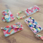 Color Chain Gel Flexible Elastic Cover With A Chain Pendant Multicolour  (1) Kryt Samsung Galaxy A22 5G