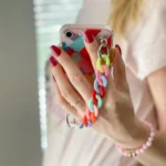 Color Chain Gel Flexible Elastic Cover With A Chain Pendant Multicolour  (2) Kryt Samsung Galaxy A22 5G