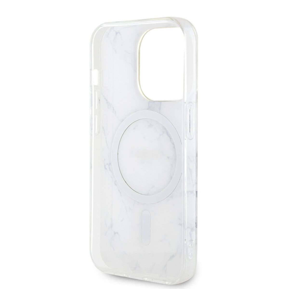 Guess IML Marble MagSafe White Kryt iPhone 13 Pro