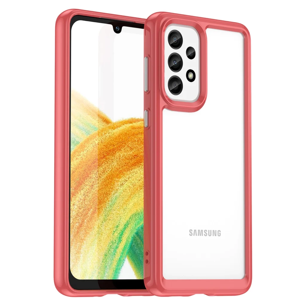 Outer Space Cover With A Flexible Frame Red Kryt Samsung Galaxy A33 5G